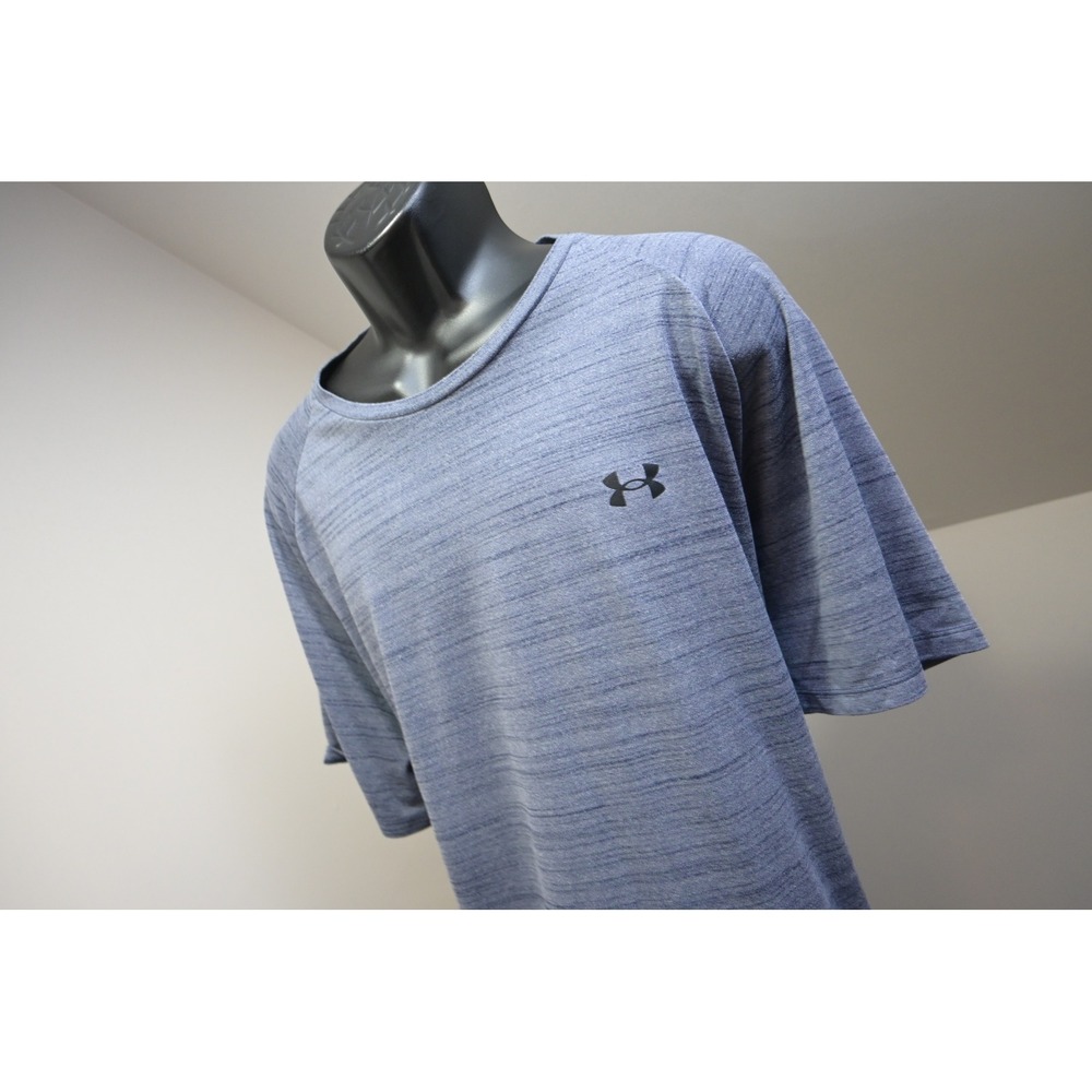 Under Armour Gym T-Shirt Mens 3XL Blue Grey Athletic Loose Fit Excellent